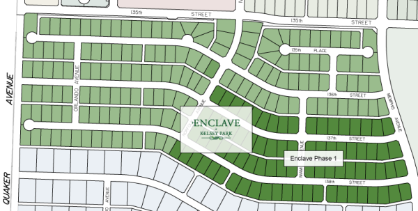 The Enclave at Kelsey Park Phase 1 of Master Plan